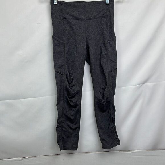 Lululemon 7/8 length gray heathered leggings preowned size 4 - Picture 1 of 12